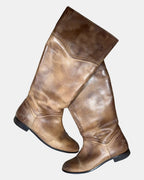 Light Brown Thick Leather Boots