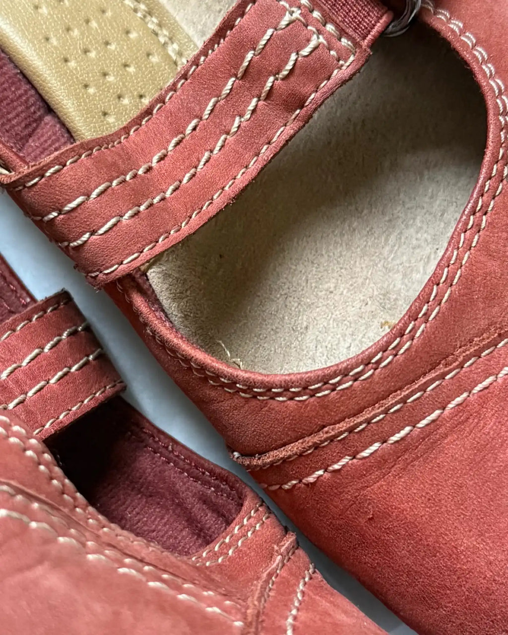 Deep Orange Mary Jane Style Flats