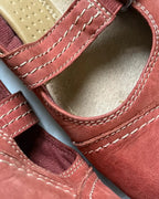 Deep Orange Mary Jane Style Flats