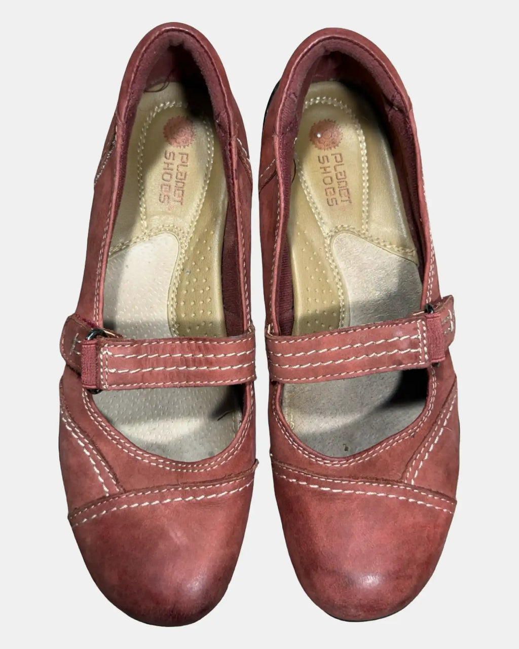 Deep Orange Mary Jane Style Flats