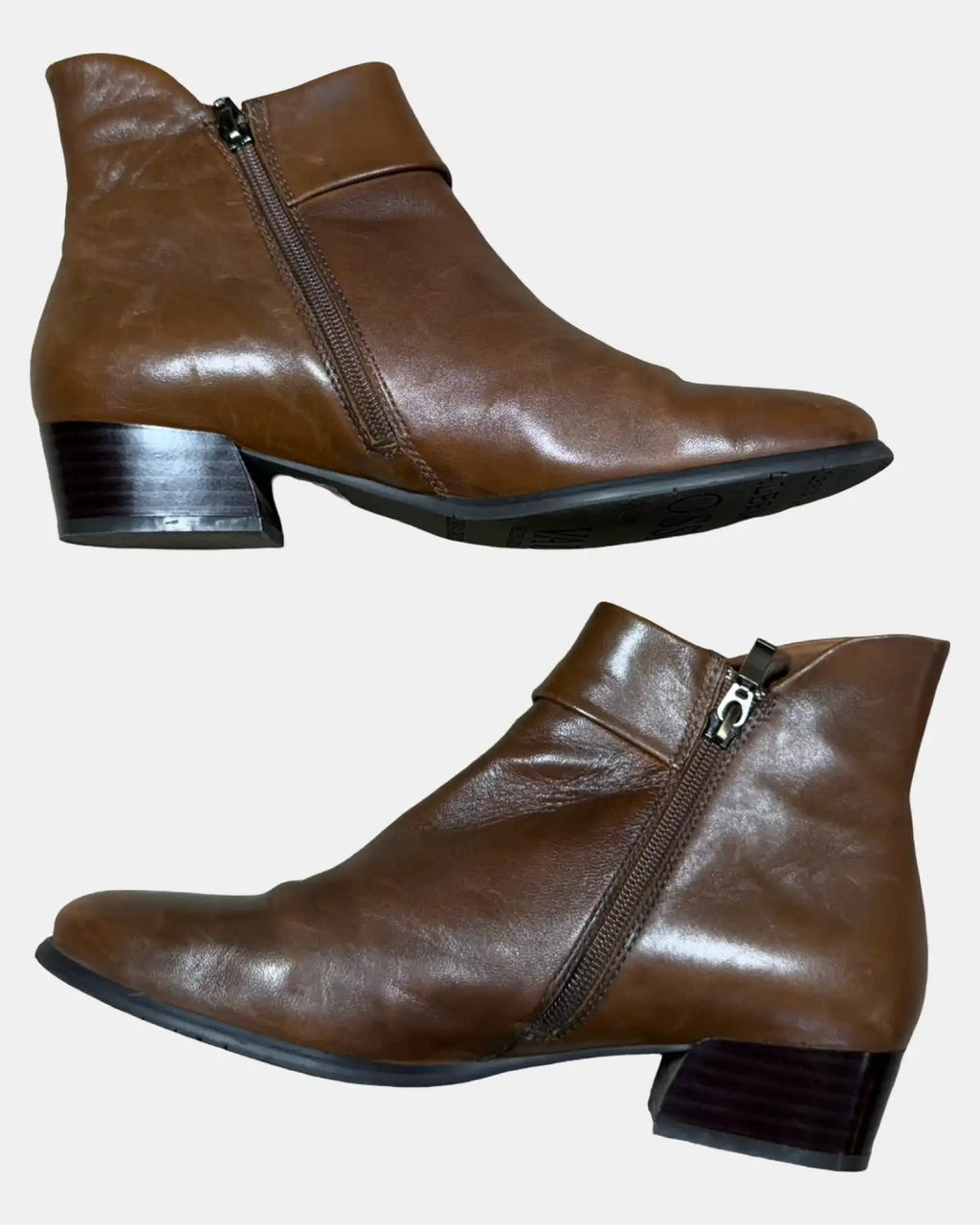 Brown Leather Ankle Boots