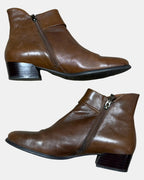 Brown Leather Ankle Boots