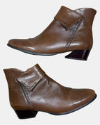 Brown Leather Ankle Boots