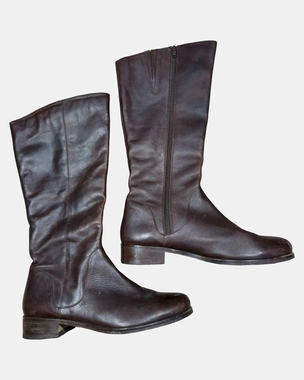 Knee High Dark Brown Leather Boots