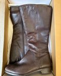 Knee High Dark Brown Leather Boots
