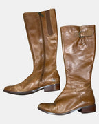 Light Brown Boots with Buckle Detail