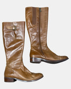 Light Brown Boots with Buckle Detail