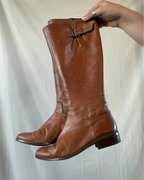 Light Brown Boots with Buckle Detail