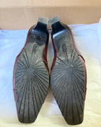 Brown Leather Heel with Pointed Toe