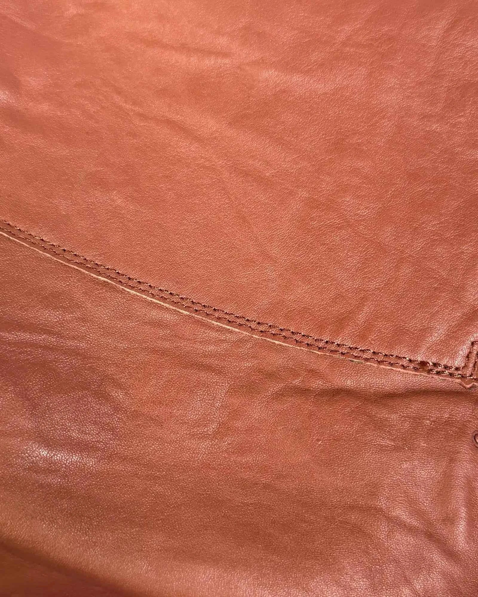 Deep Orange/Brown Leather Boots