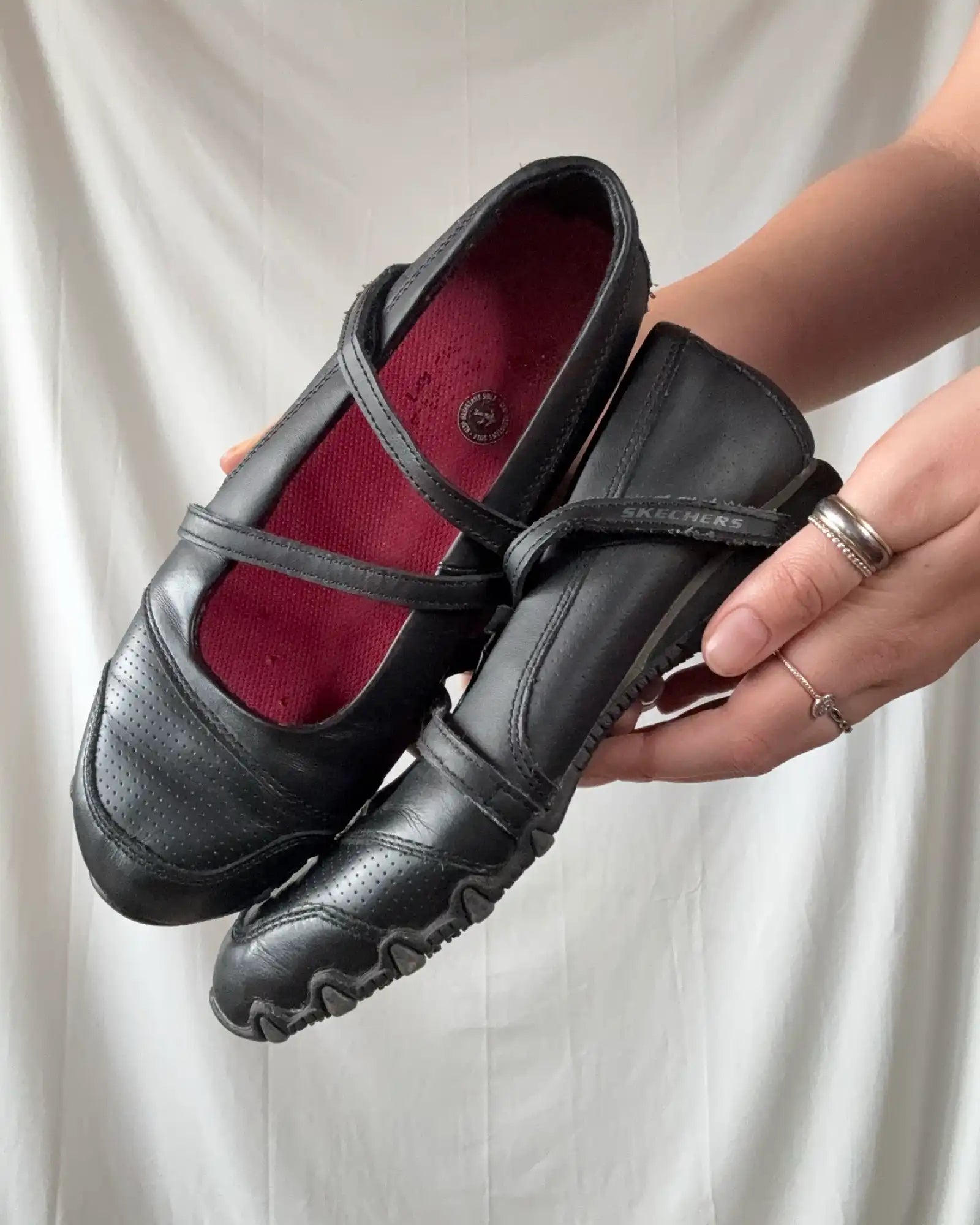 Black Velcro Skechers