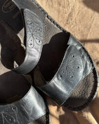 Black Leather Sandals
