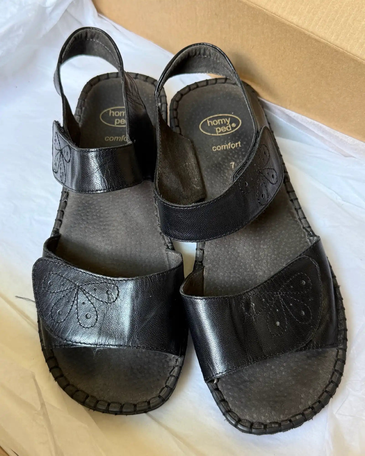 Black Leather Sandals
