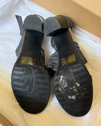 Navy Blue Leather Heels