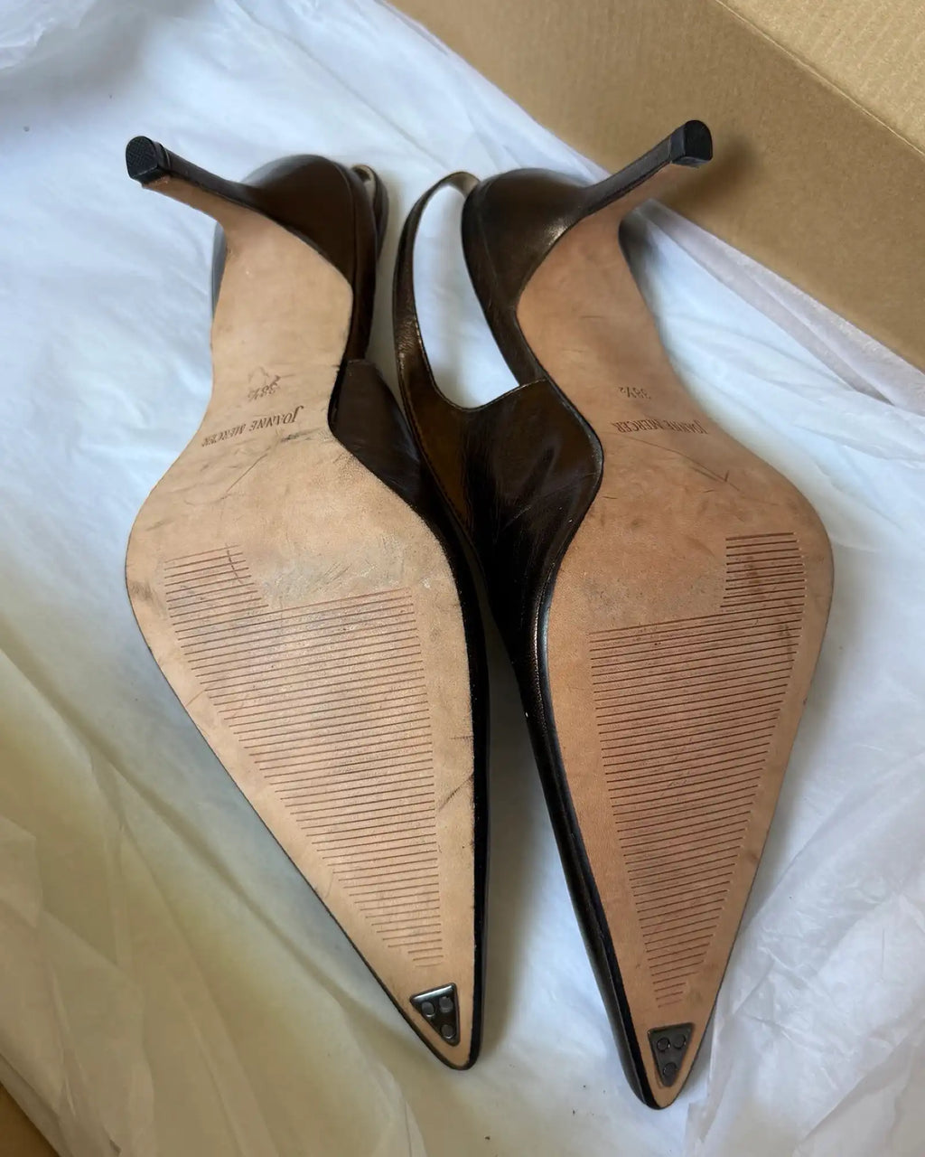 Metalic Pointed Toe Heels