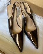 Metalic Pointed Toe Heels