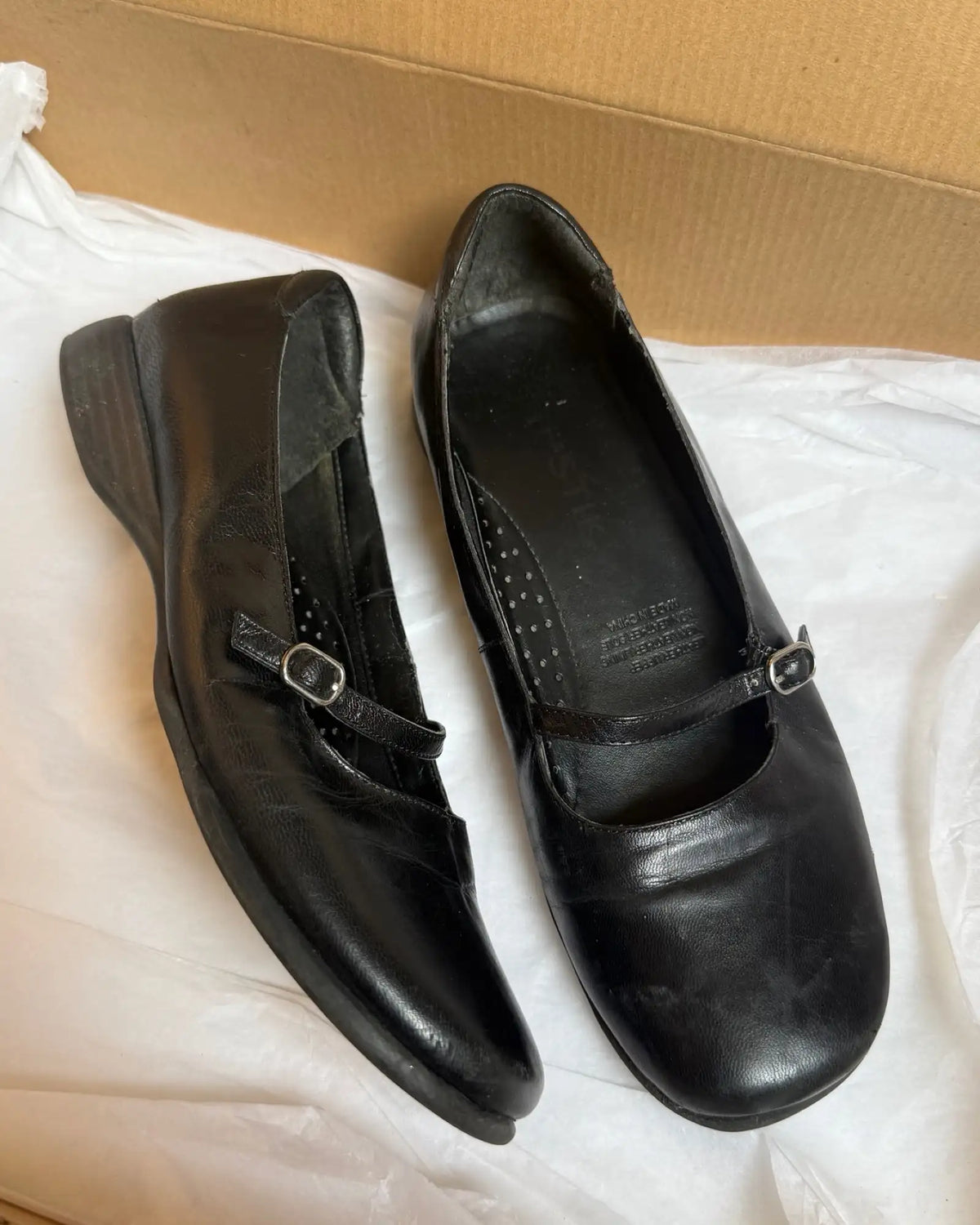 Black Mary Jane Flats