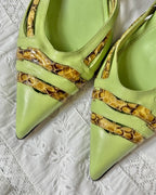 Lime Green Pointed Heels
