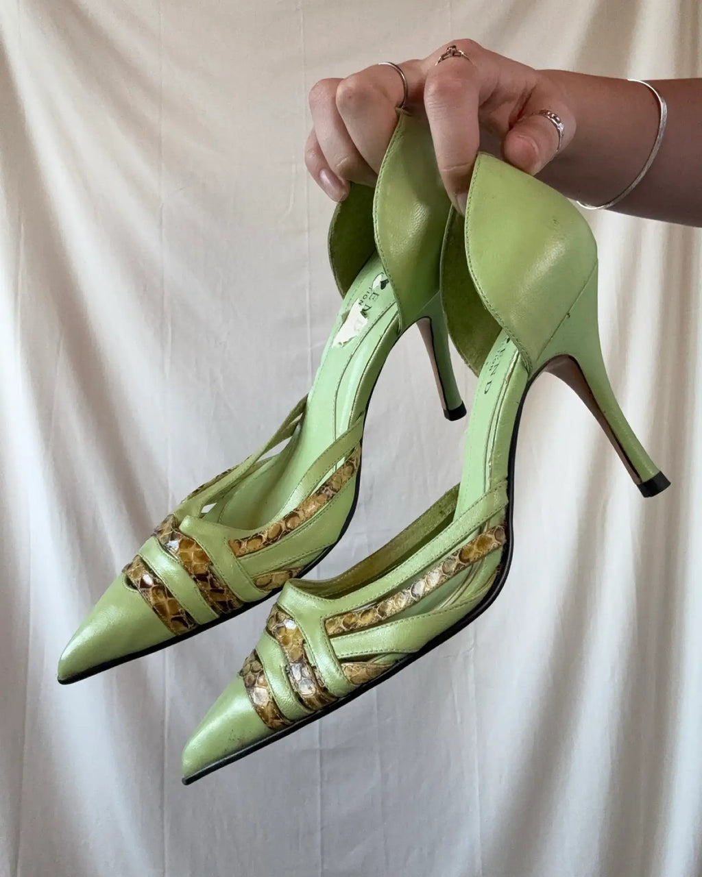 Lime Green Pointed Heels