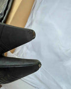 Black Leather Pointed Boots