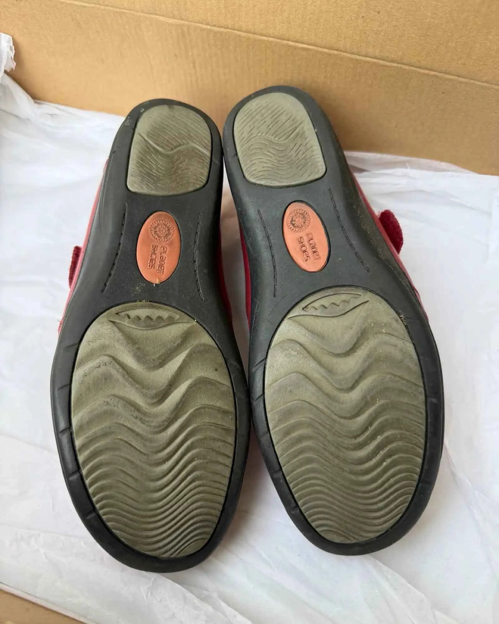 Red Leather Flats