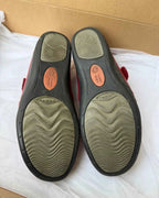 Red Leather Flats