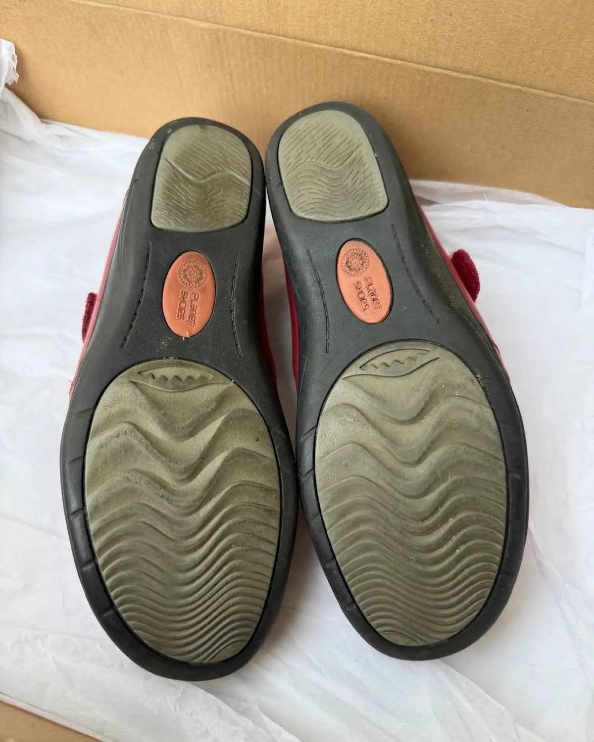 Red Leather Flats