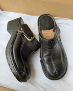 Brown Leather Mules