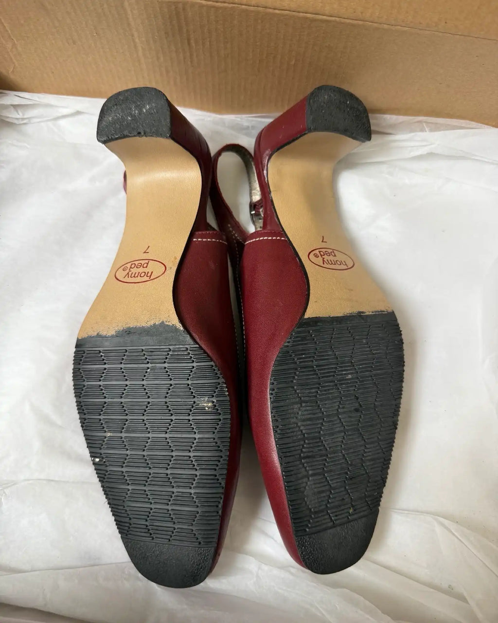 Red Leather Kitten Heels