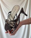 Brown Leather Kitten Heels