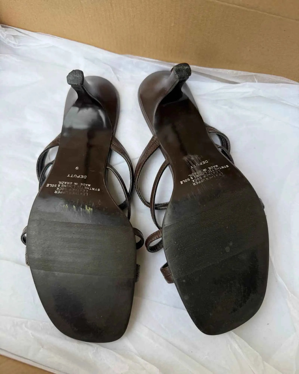 Brown Leather Kitten Heels