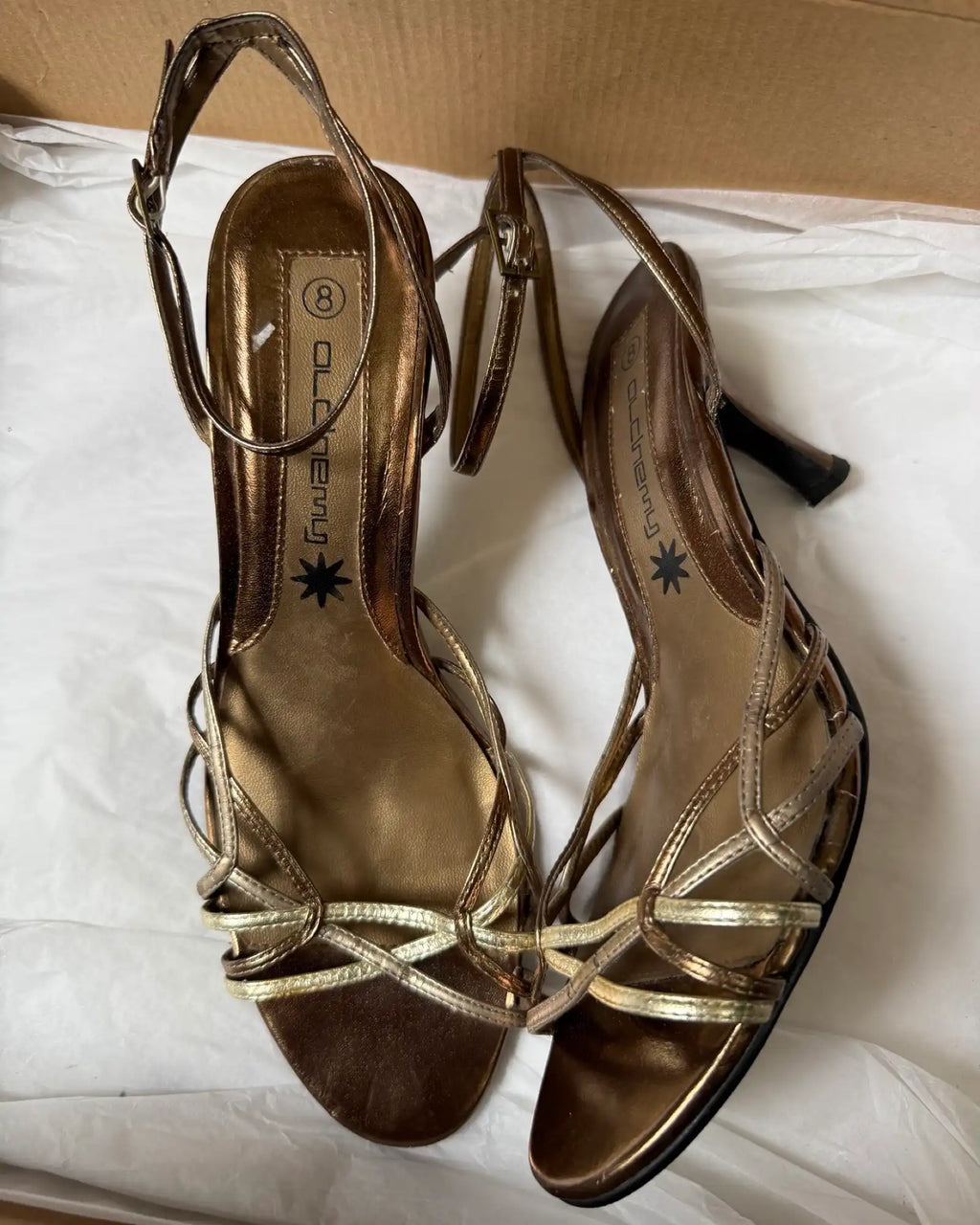 Metalic Strappy Heels