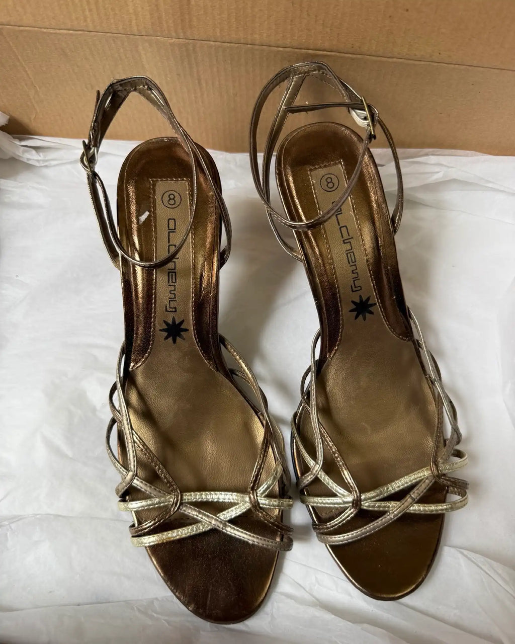 Metalic Strappy Heels