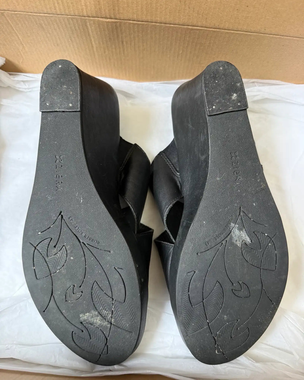Black 90s Wedge Heels