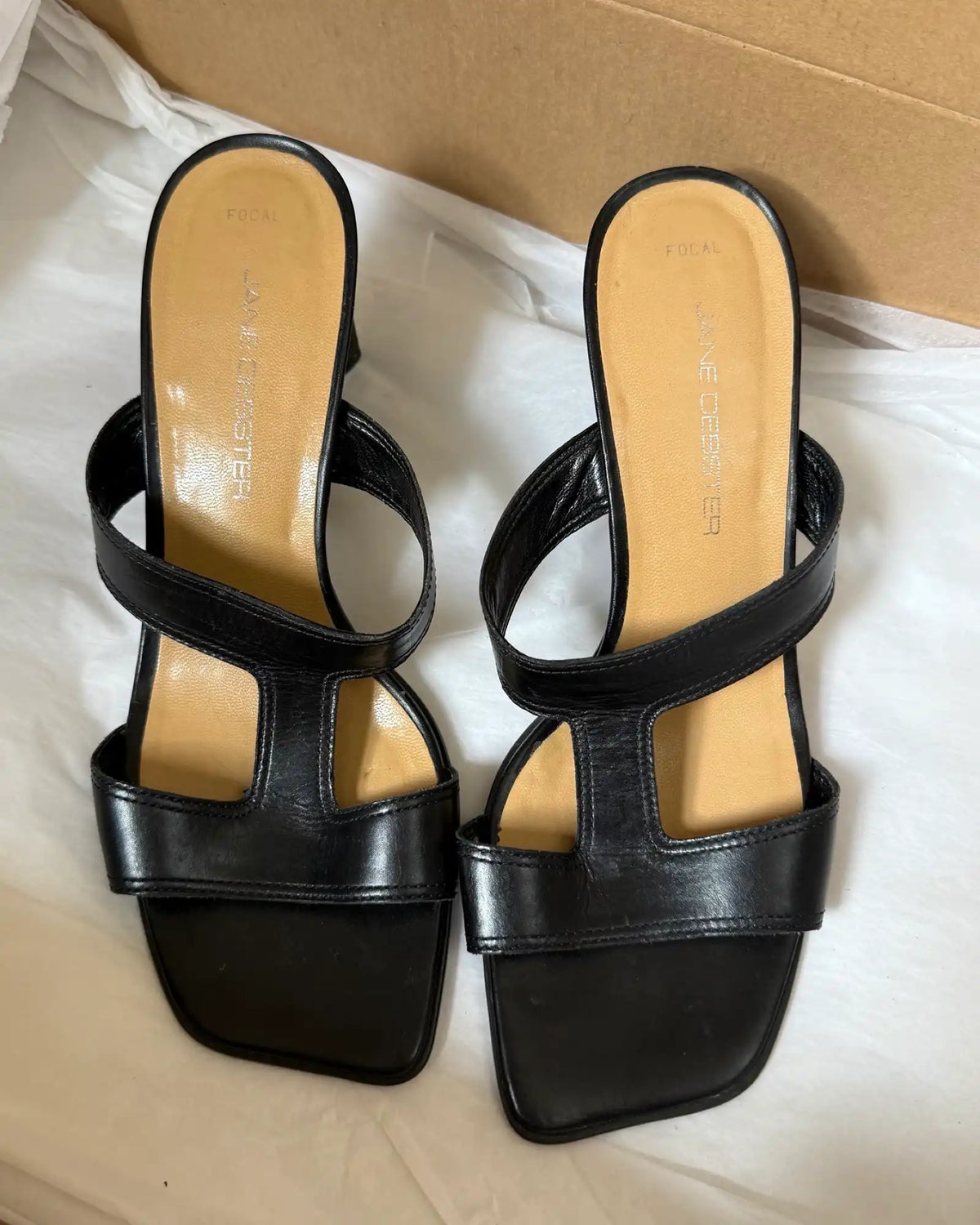 Black Leather 90s Heels