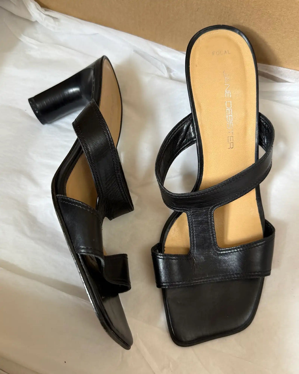 Black Leather 90s Heels