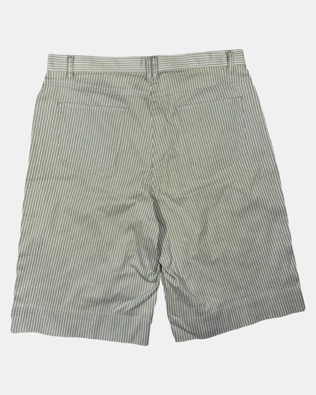 Green and White Striped Jorts