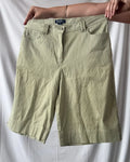 Green and White Striped Jorts