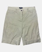 Green and White Striped Jorts