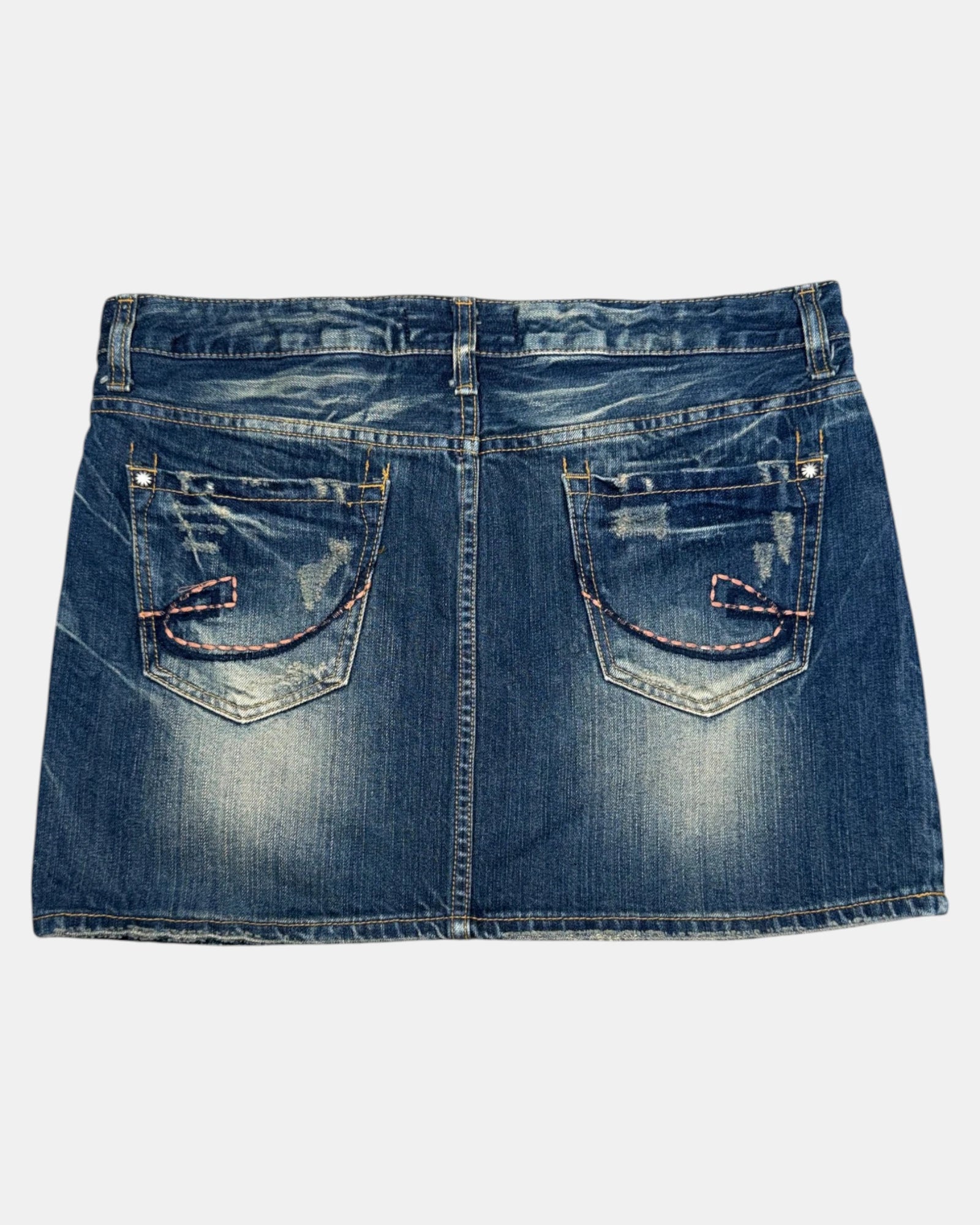 Distressed Mini Skirt | Est. Size 10-12