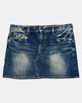 Distressed Mini Skirt | Est. Size 10-12