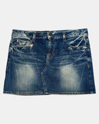Distressed Mini Skirt | Est. Size 10-12