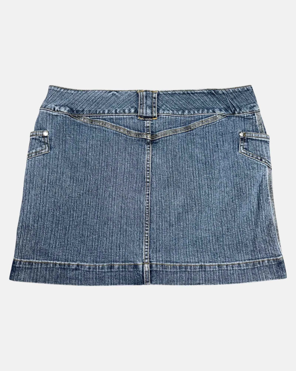 Lightwash Striped Mini Skirt | Est. Size M