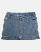 Lightwash Striped Mini Skirt | Est. Size M