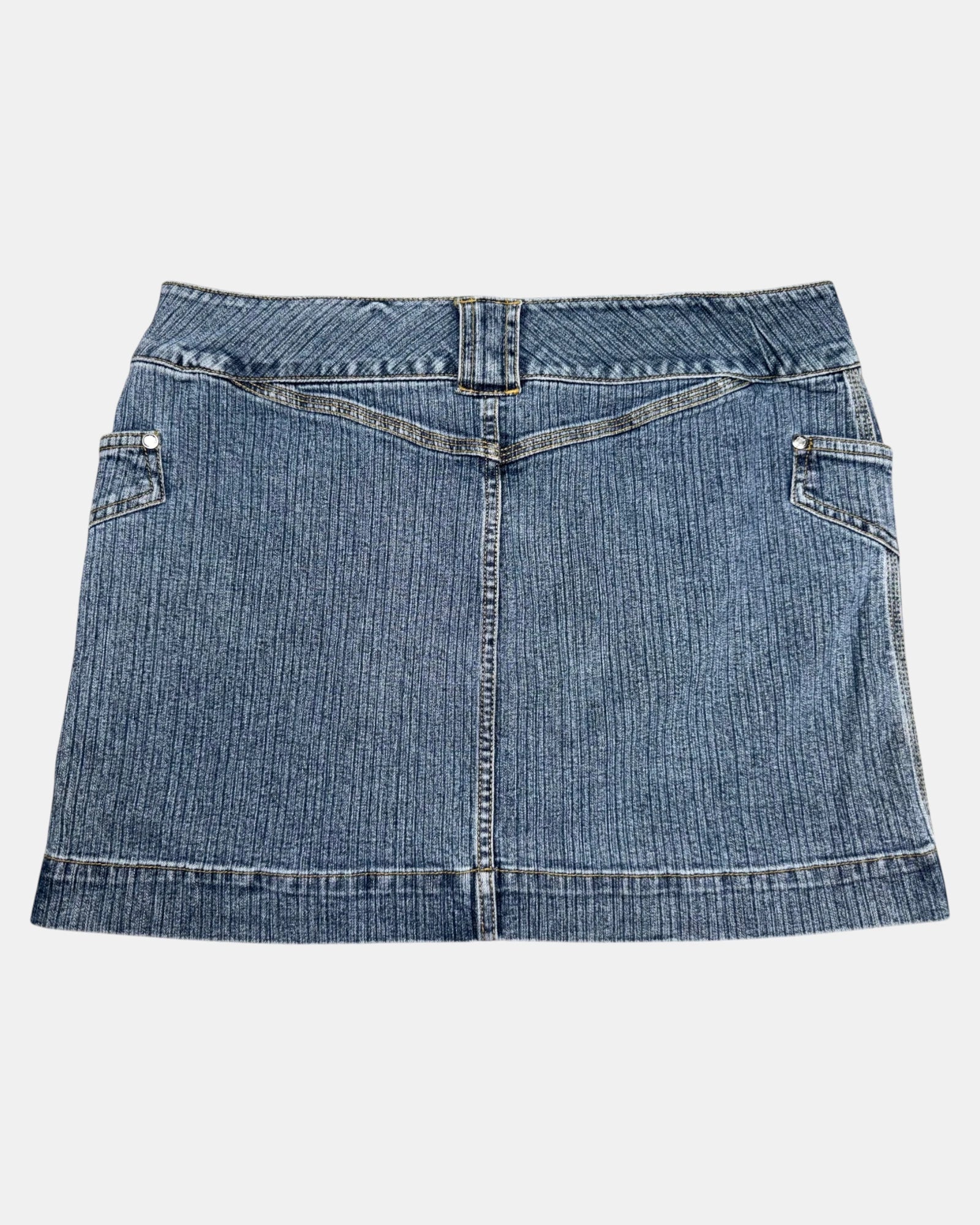 Lightwash Striped Mini Skirt | Est. Size M