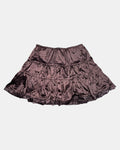 Brown Tiered Mini Skirt | Size 10 - Zip Vintage
