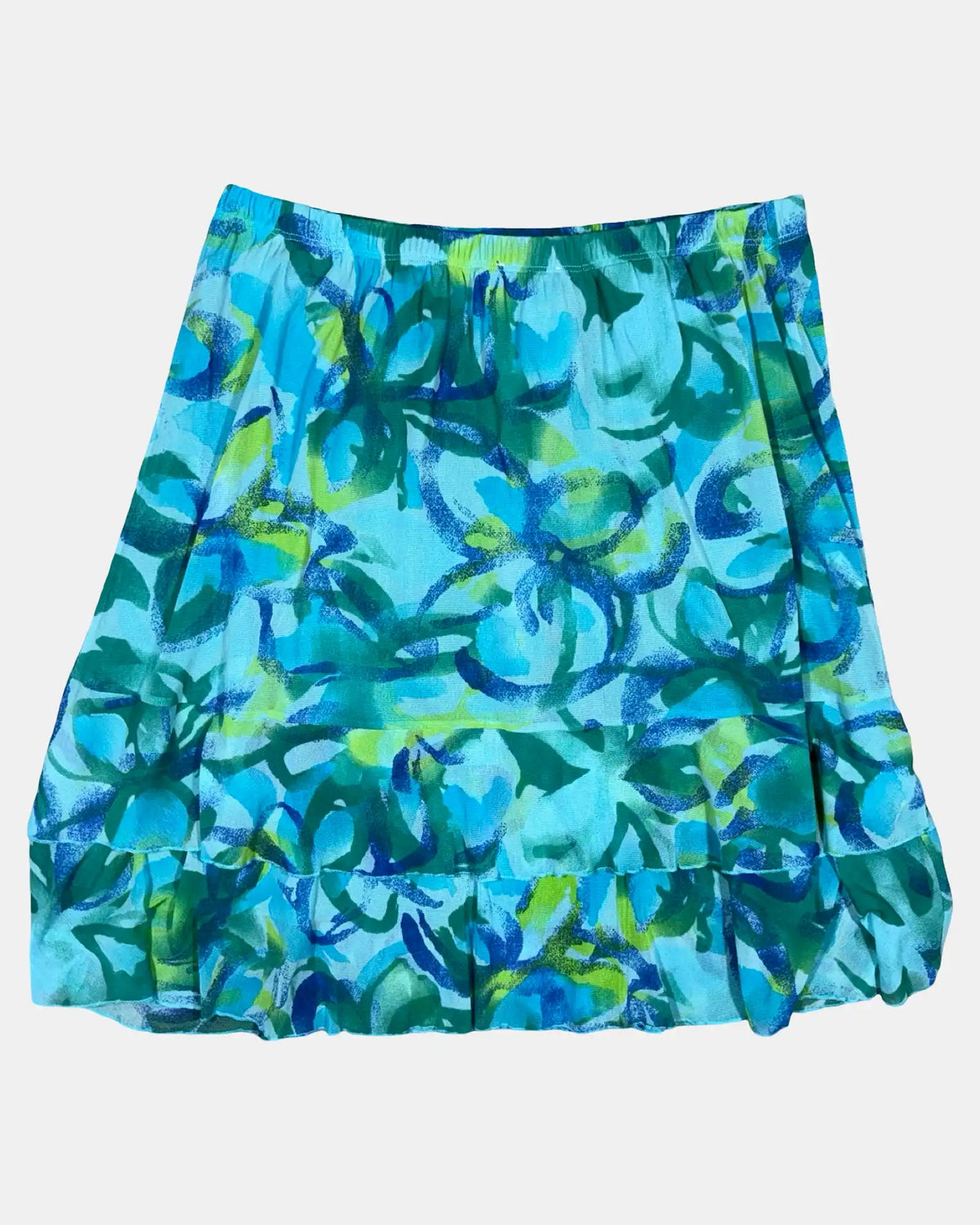 Blue & Green Swirl Mesh Skirt