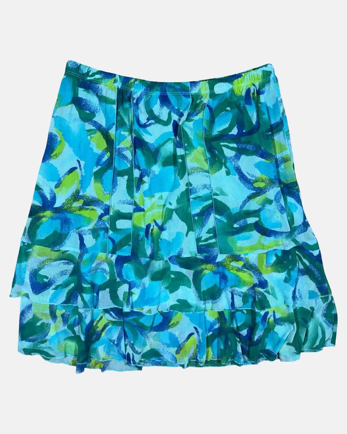 Blue & Green Swirl Mesh Skirt