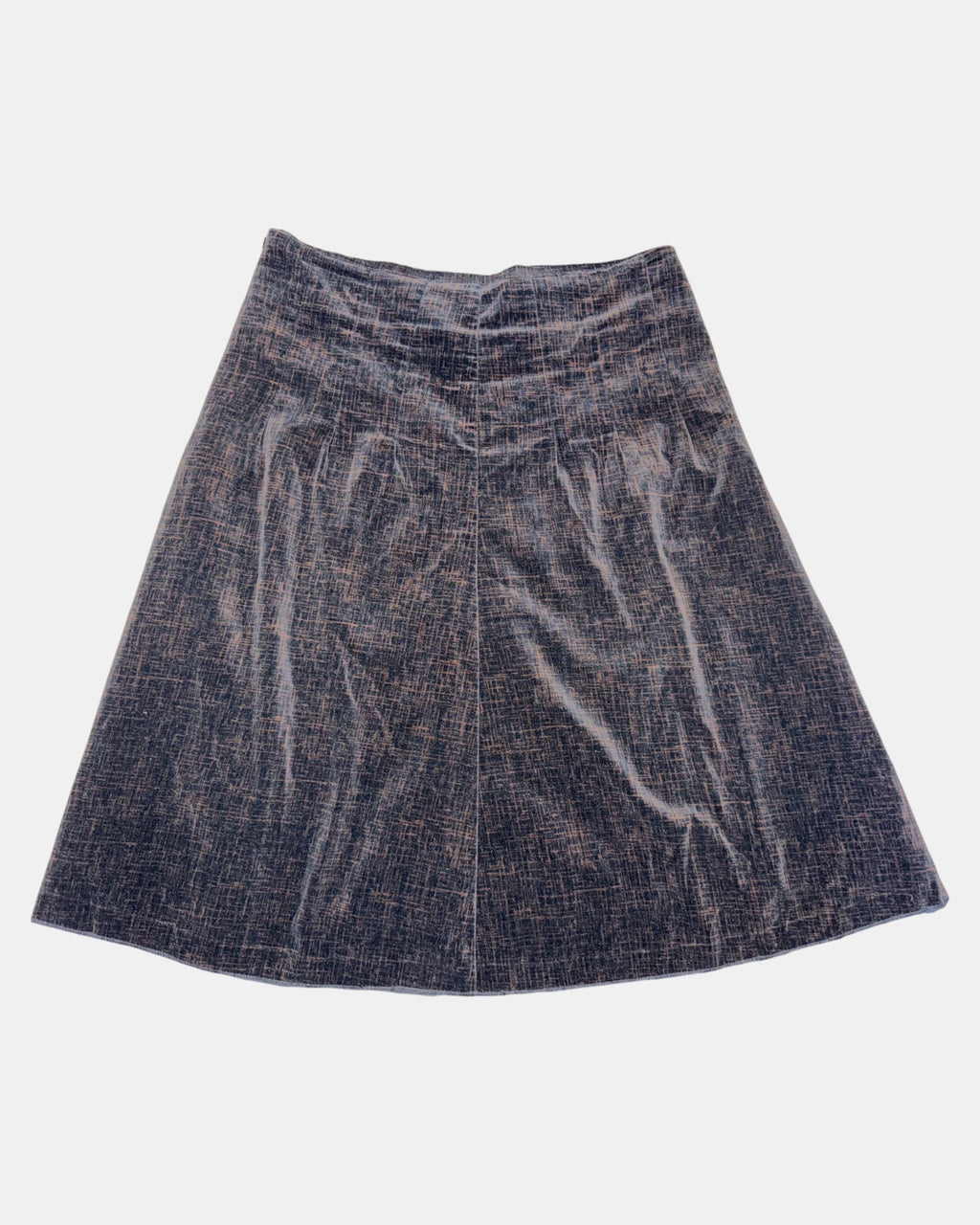 Black and Brown 90s Style A-Line Skirt | Est. Size 12-14 - Zip Vintage