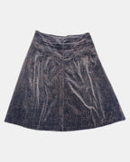 Black and Brown 90s Style A-Line Skirt | Est. Size 12-14 - Zip Vintage